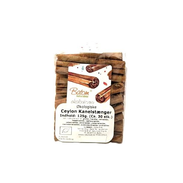 Hele Kanelstnger kologiske 125g - Batom