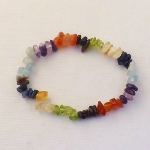 Armbnd i chakra farver 20 cm