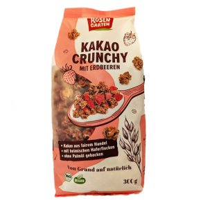 Crunchy mysli med kakao og jordbr kologisk - Rosen Garten