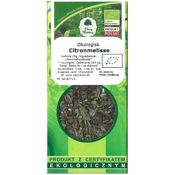 Citronmellise kologisk melissae folium 25 g