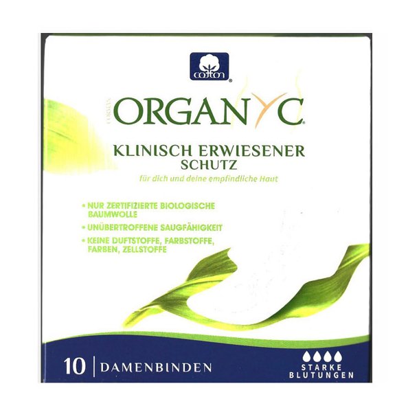 Natbind m/vinger10 stk (Organyc) vegansk