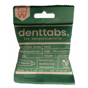Denttabs med fluor 125 stk. Vegan