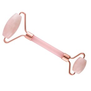 Ansigtsmassage Rosenkvarts med dobbeltrulle