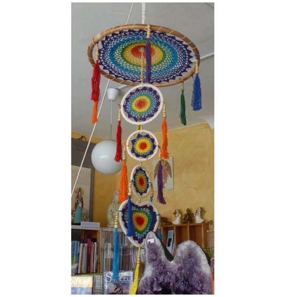 Large drama dreamcatcher Vivid Rainbow