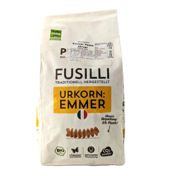 Emmer pasta skruer kologisk