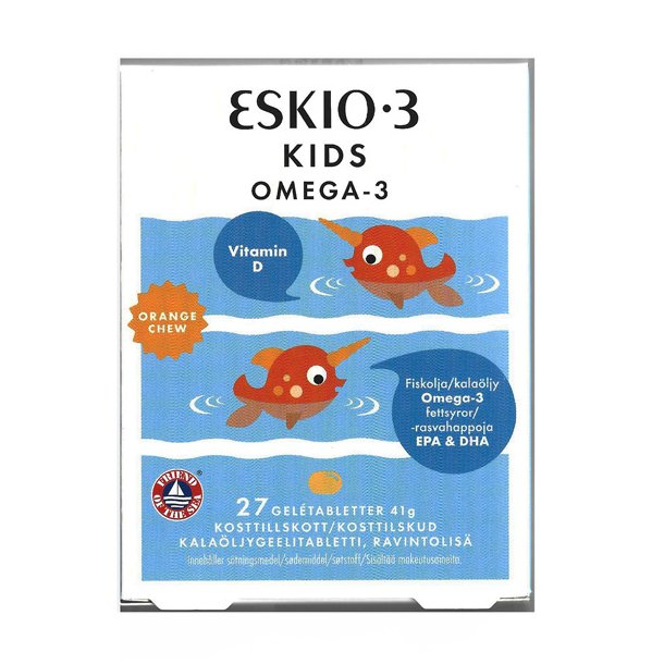 Eskio-3 Kids Chewable Omega-3 orange