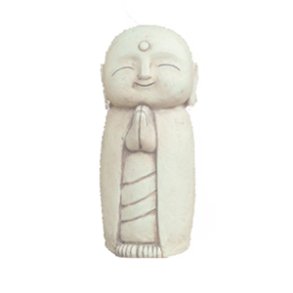 Jizo Japansk lykkebringende figur hvid