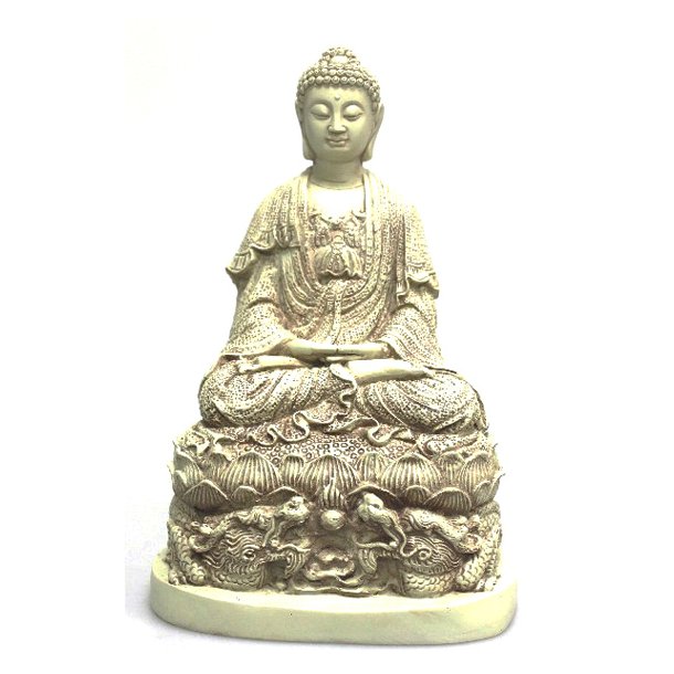 Buddha on a dragon throne ca.25 cm h�j