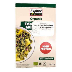 Fettuccine med Edamame- & Mungb�nner �ko- Explore Cuisine