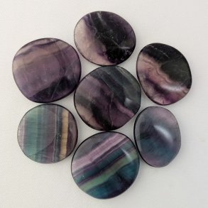 Fluorit Regnbue sten flad