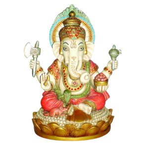 Ganesh 17 cm siddende