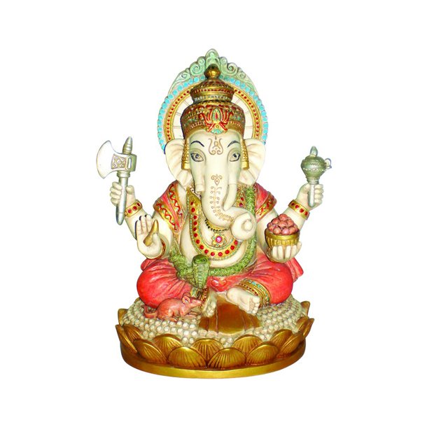 Ganesh 17 cm siddende