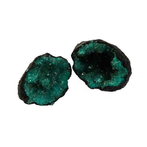 Geode st 5-7 cm farvede grn