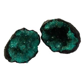 Geode st 5-7 cm farvede grn