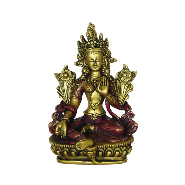 Green Tara 14 cm Gold Red