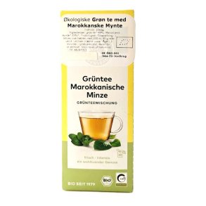 Grn te i breve med Marokkansk mynte kologisk - Lebensbaum