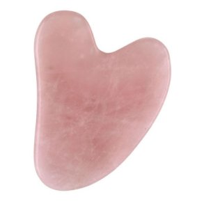 Gua sha Flad massage sten i Rosakvarts 5x5.7 cm - 25-30 g