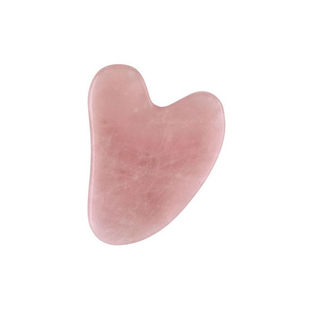 Gua sha Flad massage sten i Rosakvarts 5x5.7 cm - 25-30 g