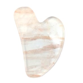 Guasha H�matoid kvarts - r�d 8x5 cm