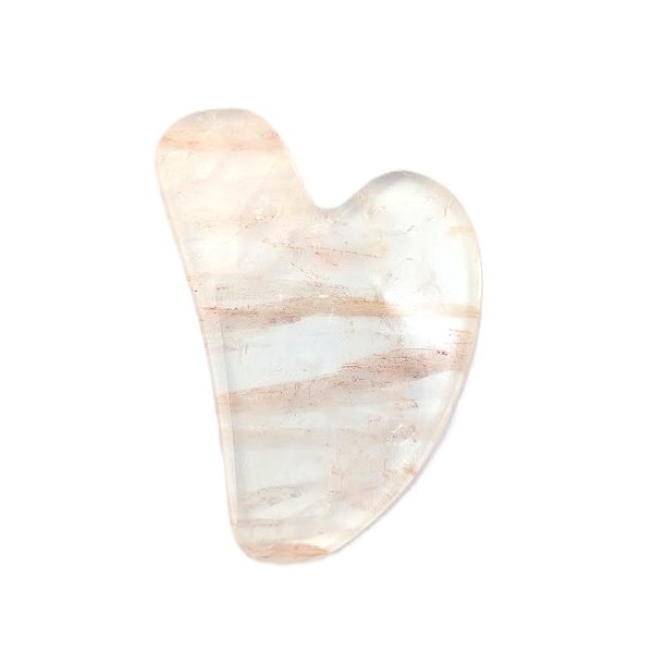 Guasha H�matoid kvarts - r�d 8x5 cm