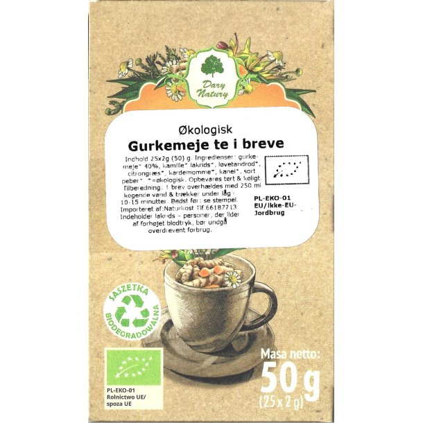 Gurkemeje te i breve kologisk - Dary Natury