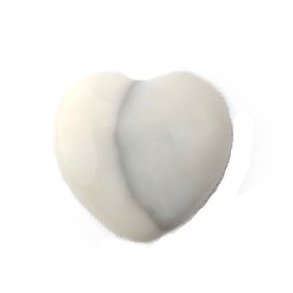 Hjerte Ivory Jade 3 x 3 cm