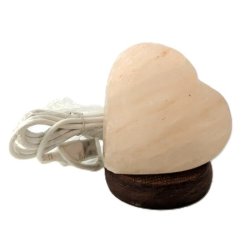 Himalayasalt USB Hjerte lampe pink ca. 400g