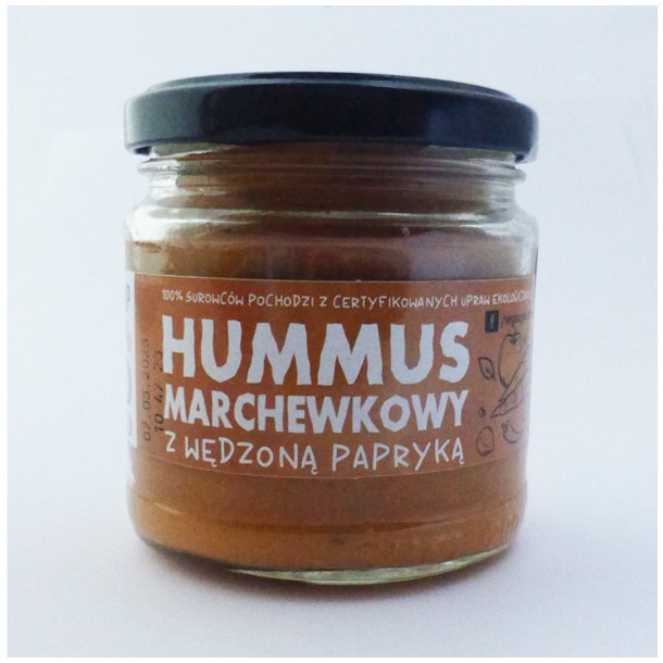 Hummus med gulerod og rget paprika kologisk