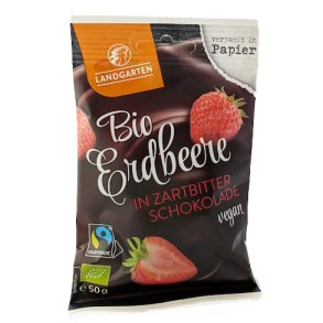 Fryset�rrede jordb�r i m�rk chokolade �kologisk - Landgarten