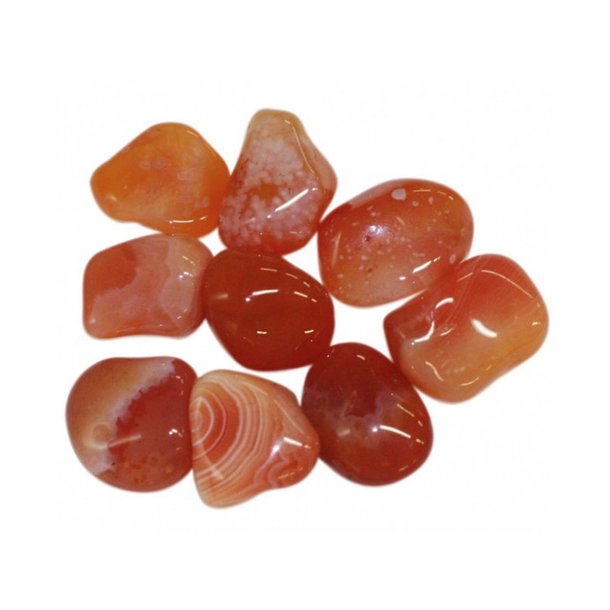 Karneol fra Botswana - rd-orange farve - 2,5-4 cm