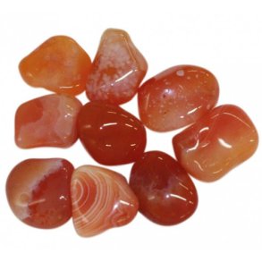 Karneol fra Botswana - rd-orange farve - 1,5-3 cm