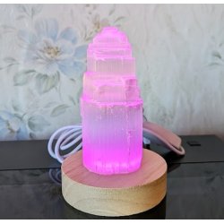 Tr�fod med farveskiftende LED lys . 8 x 2 cm