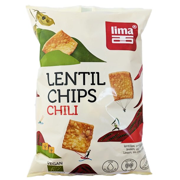 Linse Chips med chili ovnbagte kologiske -Fra firmaet Lima