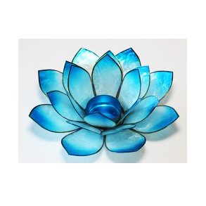Lotusblomst Turkis bl til fyrfadslys