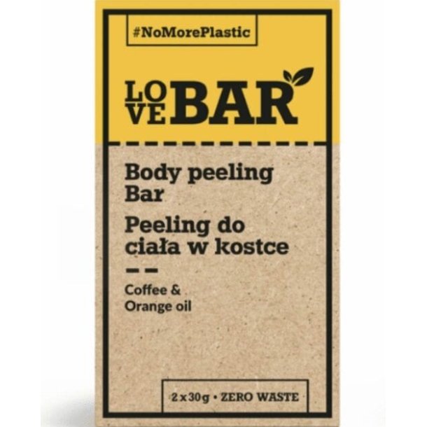 Body peeling Bar m. Kaffe & Appelsin olie