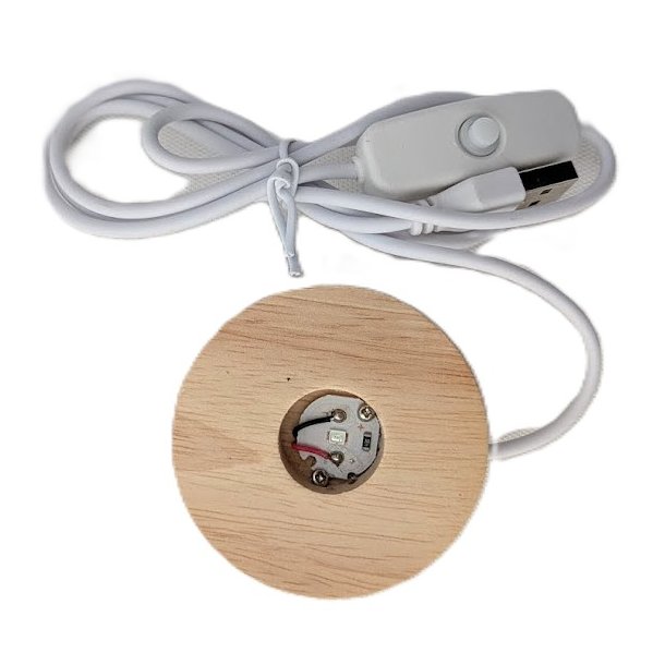 Tr�fod med farveskiftende LED lys  6 x 2 cm