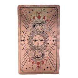 Rosa Guldfolie kort - Mnefase - hefte