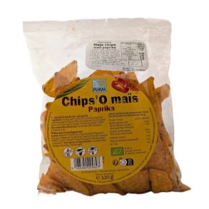 Majs chips med paprika kologiske-Glutenfri - Pural