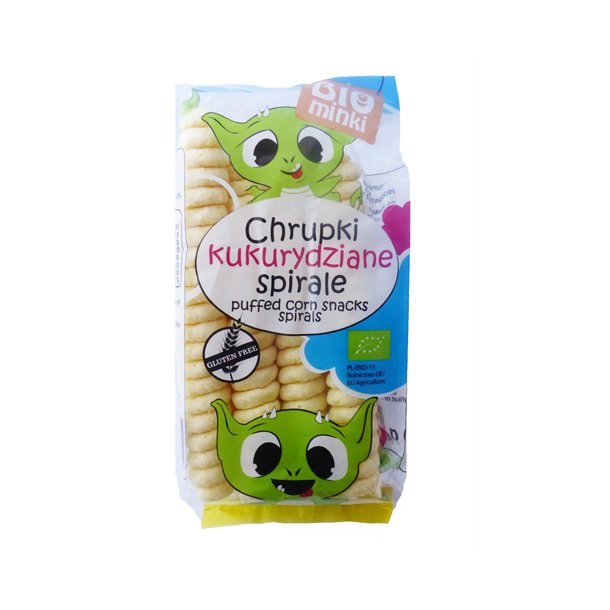 Majs snack spiraler kologiske