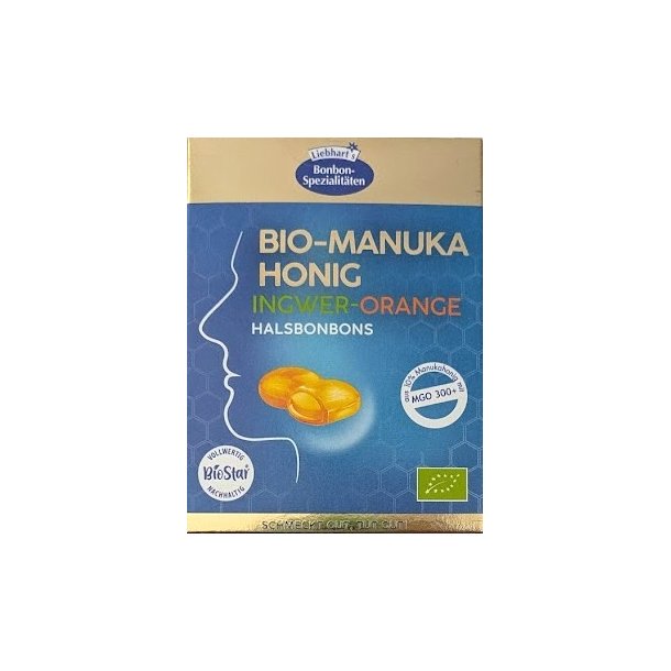 Manuka Honnig Hals bolsjer ingef�r appelsin �ko - Liebhart's