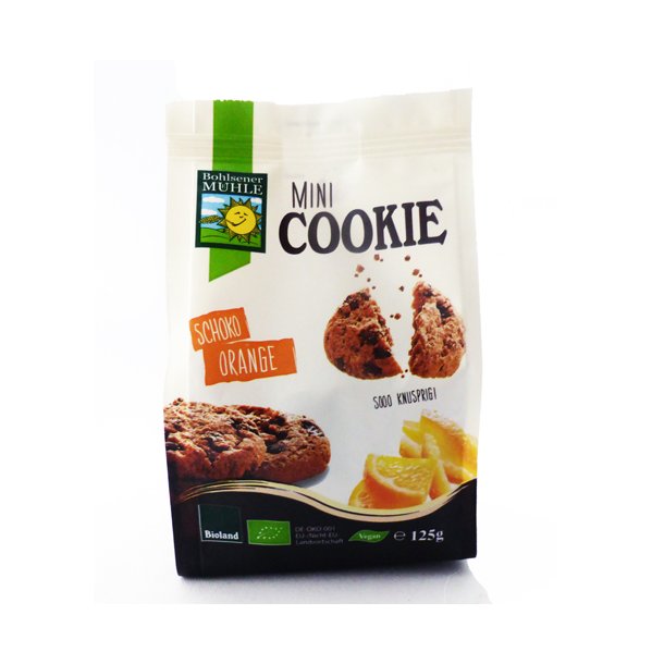 Mini Cookie med chokolade og apelsin kologisk