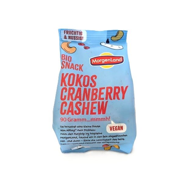 Snack Kokos Traneb�r Cashewn�dder �ko 90 g - MORGENLAND