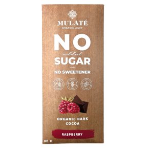 Kakaobar med hindbr - uden tilsat sukker - Mulat