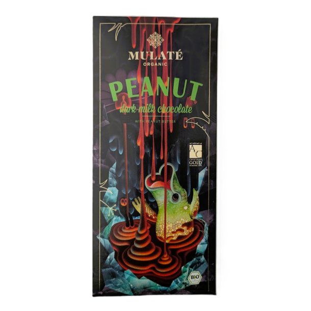 Chokolade med peanut butter og 45 % kakao kologisk - Mulat