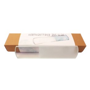 Fodfil i tosidet hrdet glas. Transparent greb