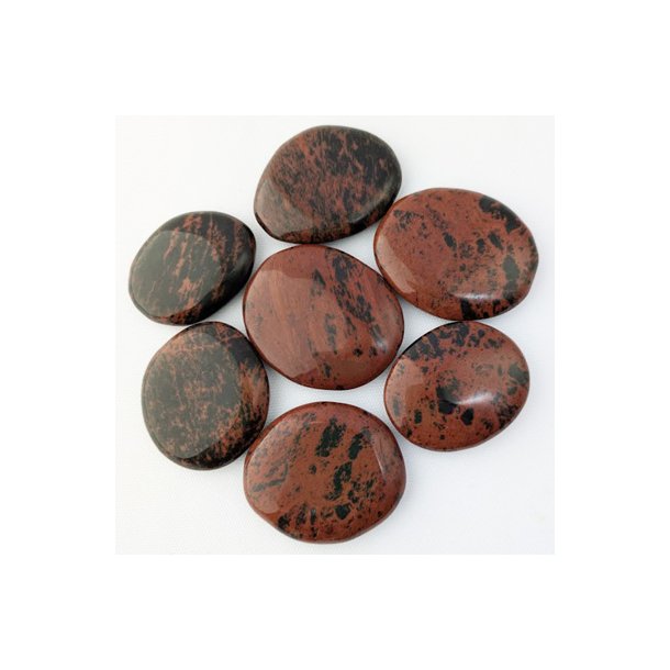 Obsidian Mocca flad sten fra Mexico