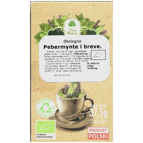 Pebermynte i breve, kologisk - Dary Natury