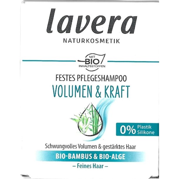 Volumen & kraft - Fast plejeshampoo-bar (lavera)