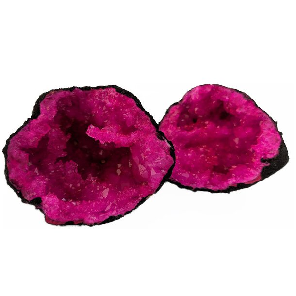 Geode st farvede store Pink