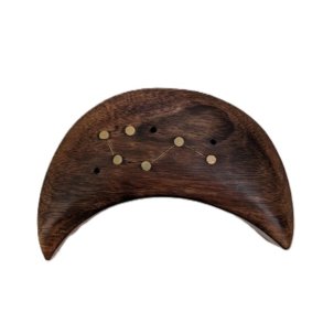 Engraved and Brass Zodiac Sign Incense Burners - Moon